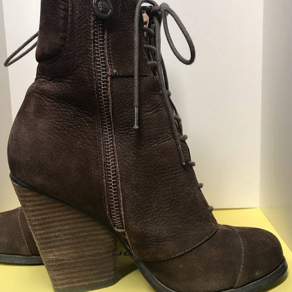 MAXSTUDIO Brown ankle booties size 7.5 - Picture 6 of 8